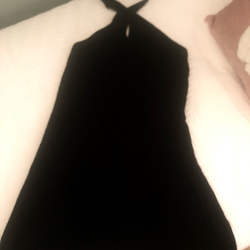 Jersey knit halter dress. Black. New with tags